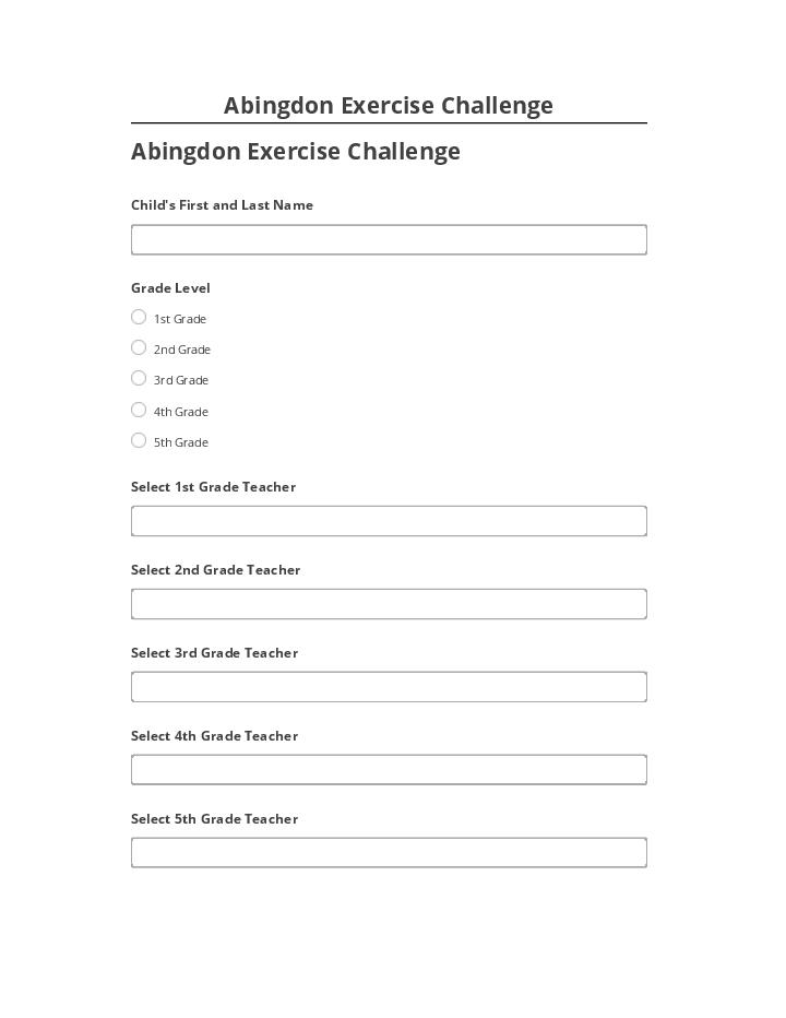 Incorporate Abingdon Exercise Challenge in Salesforce
