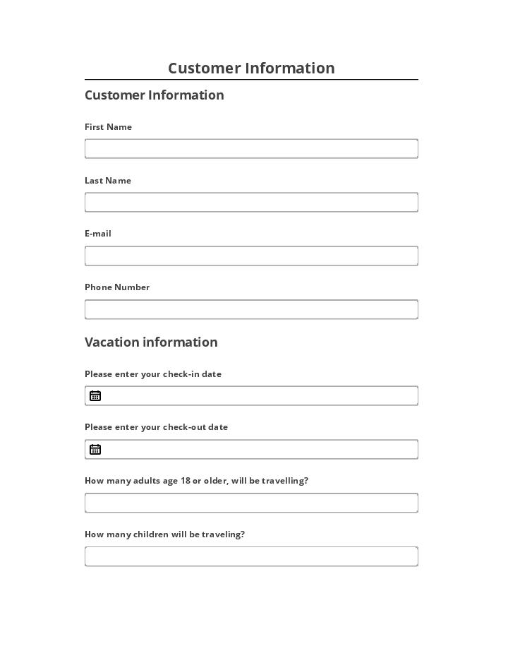 Arrange Customer Information
