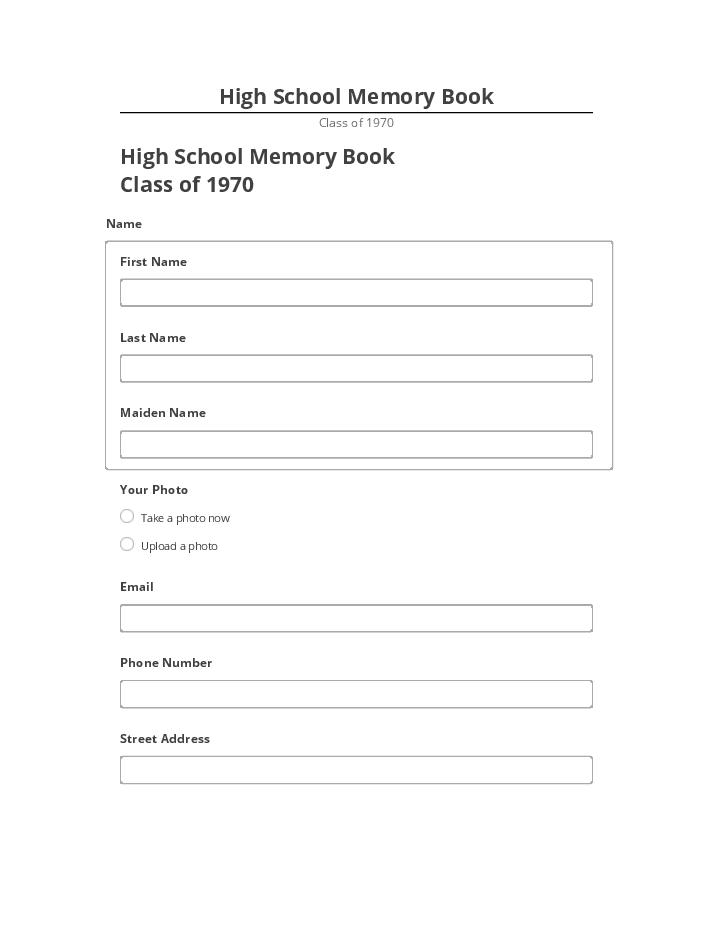 Arrange High School Memory Book