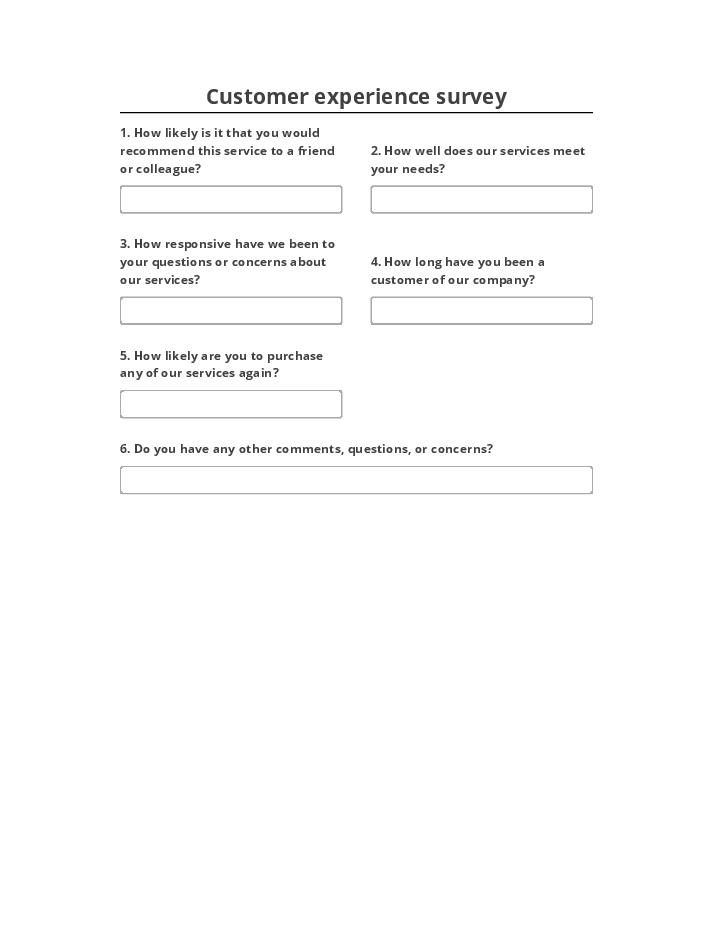 Synchronize Customer experience survey