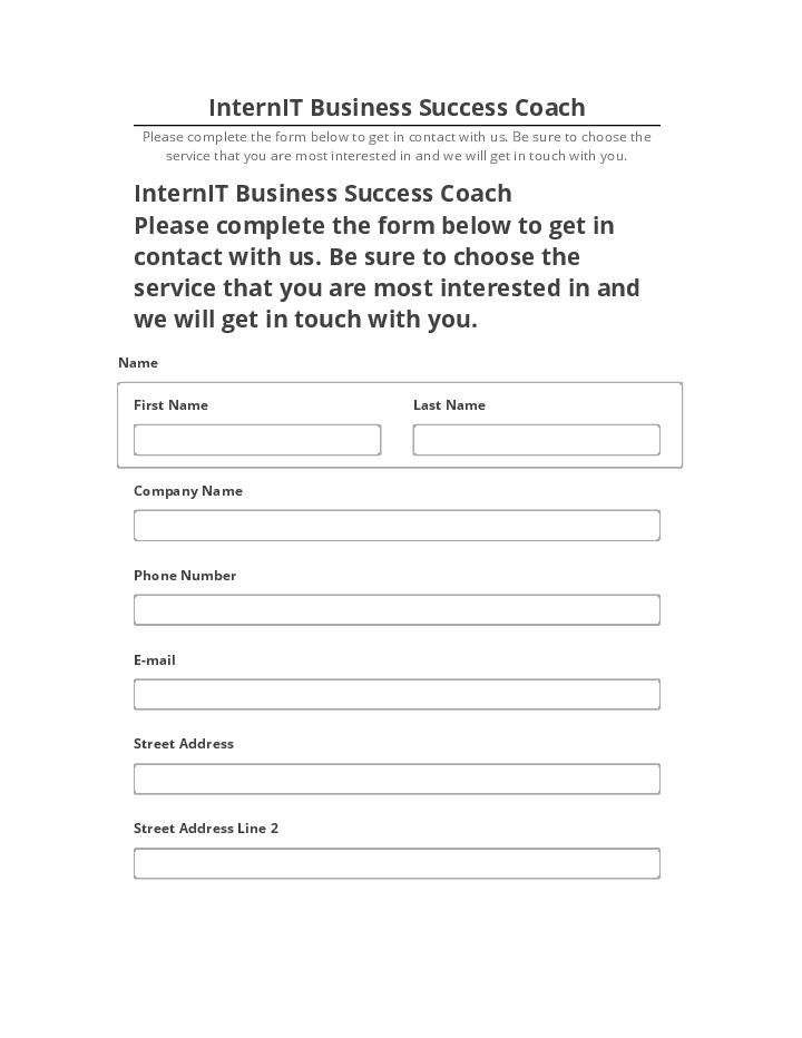 Manage InternIT Business Success Coach in Salesforce