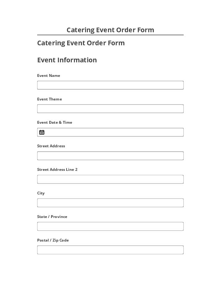 Automate Catering Event Order Form