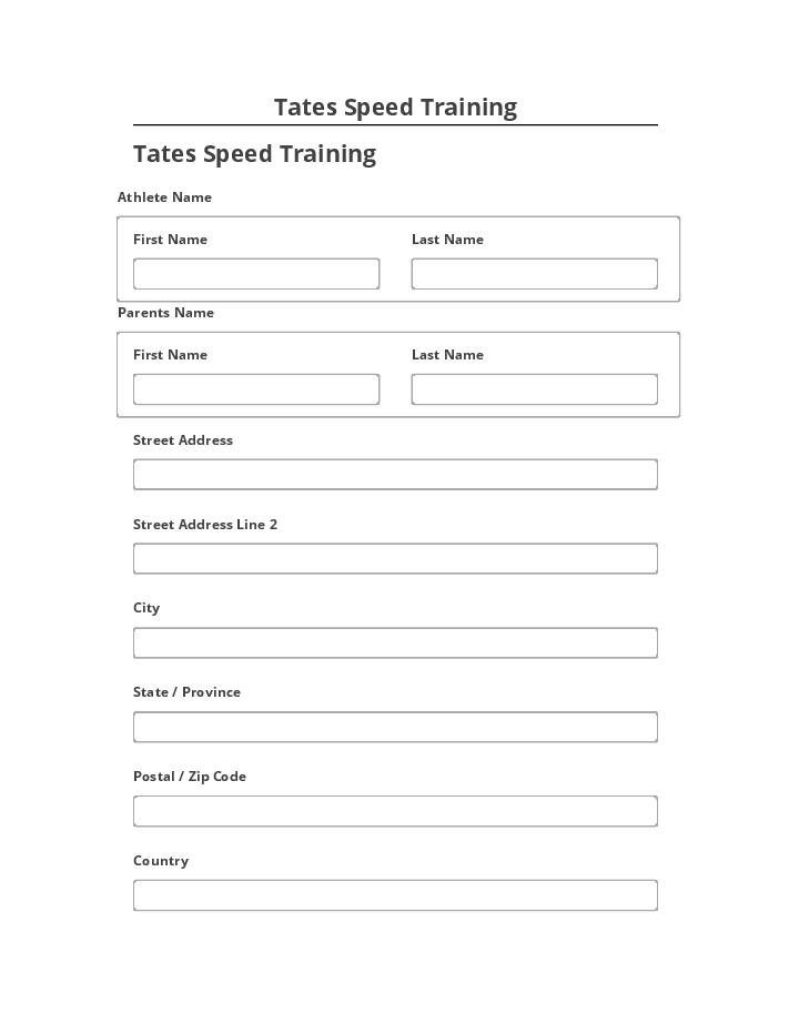 Extract Tates Speed Training from Microsoft Dynamics