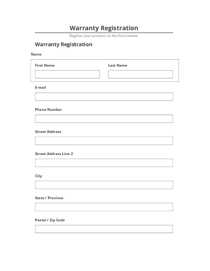 Synchronize Warranty Registration with Netsuite