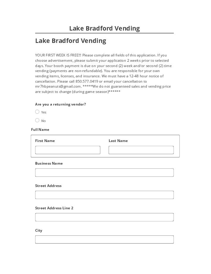 Incorporate Lake Bradford Vending in Netsuite
