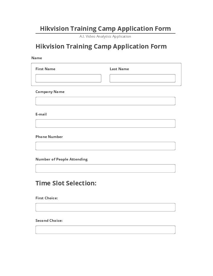 Synchronize Hikvision Training Camp Application Form with Salesforce