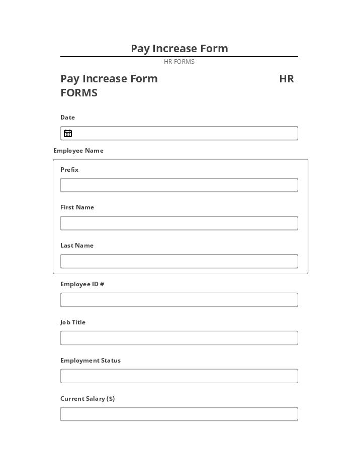 Integrate Pay Increase Form with Netsuite