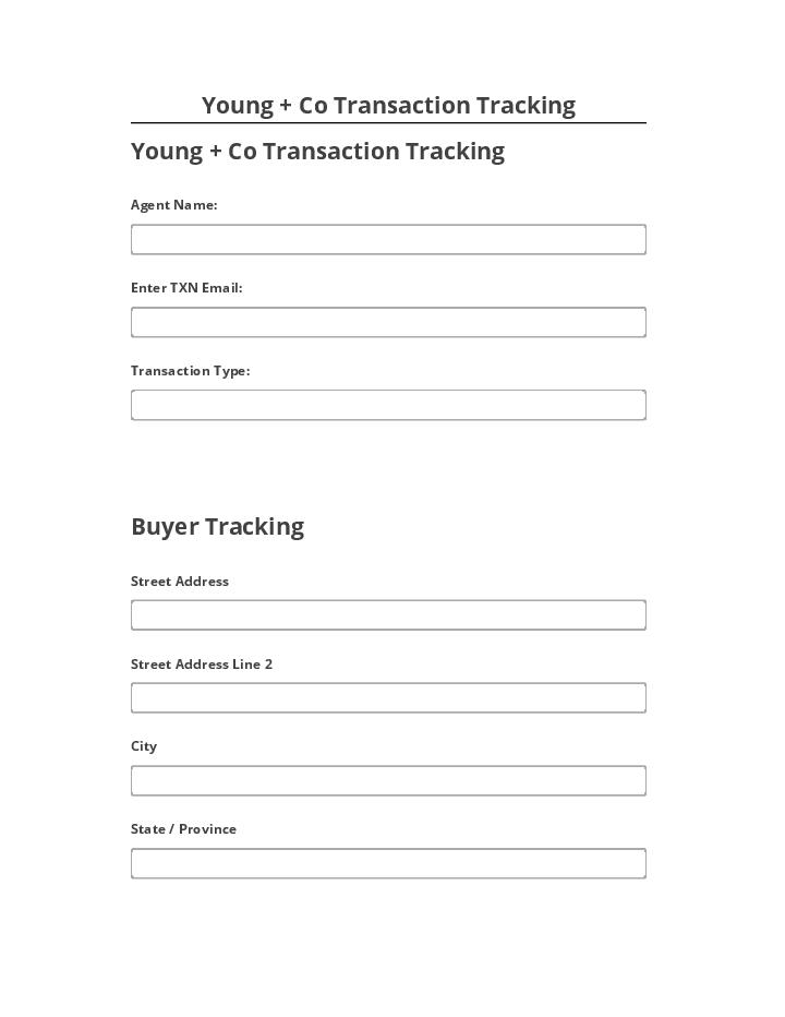 Pre-fill Young + Co Transaction Tracking from Netsuite