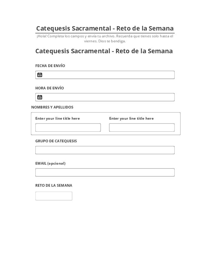 Integrate Catequesis Sacramental - Reto de la Semana with Microsoft Dynamics