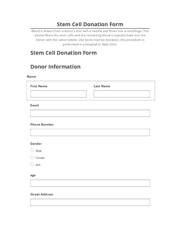 Synchronize Stem Cell Donation Form with Microsoft Dynamics
