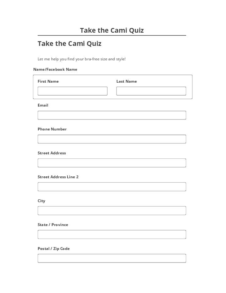 Synchronize Take the Cami Quiz with Salesforce