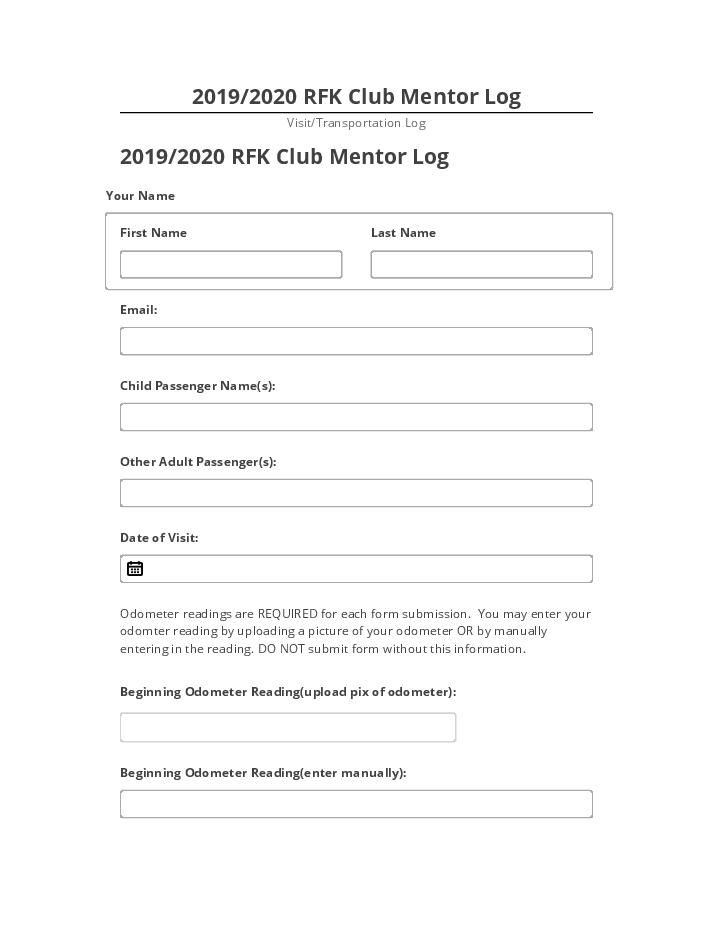 Archive 2019/2020 RFK Club Mentor Log