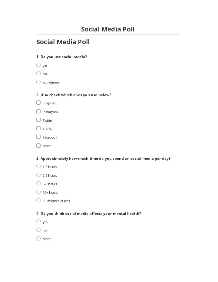 Arrange Social Media Poll