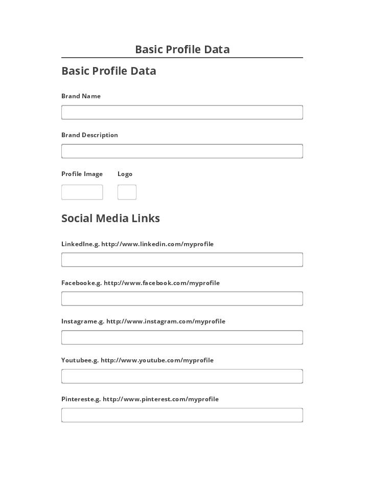 Arrange Basic Profile Data in Netsuite