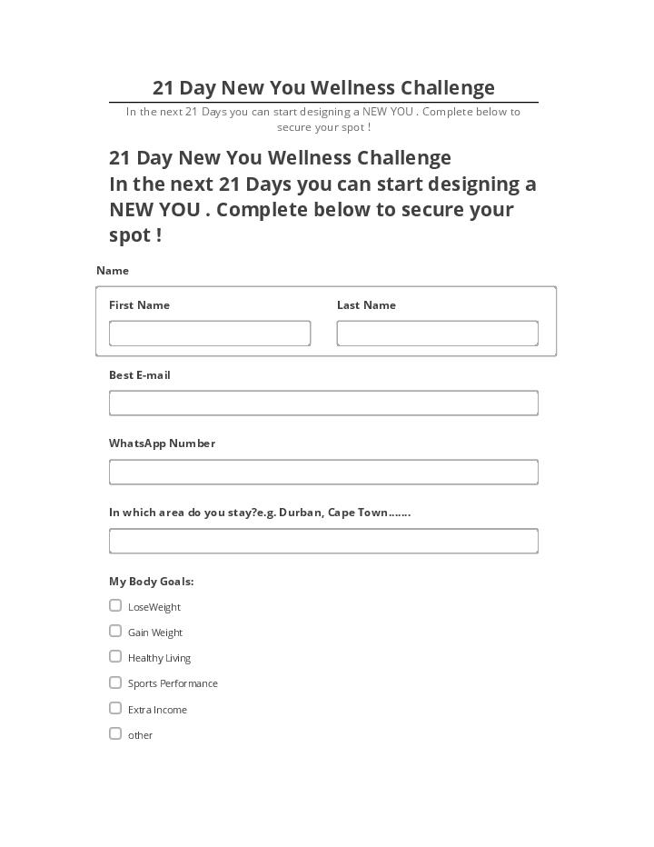 Manage 21 Day New You Wellness Challenge in Netsuite
