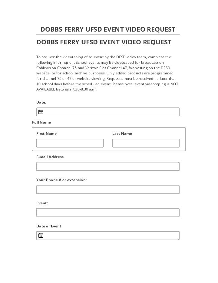 Manage DOBBS FERRY UFSD EVENT VIDEO REQUEST