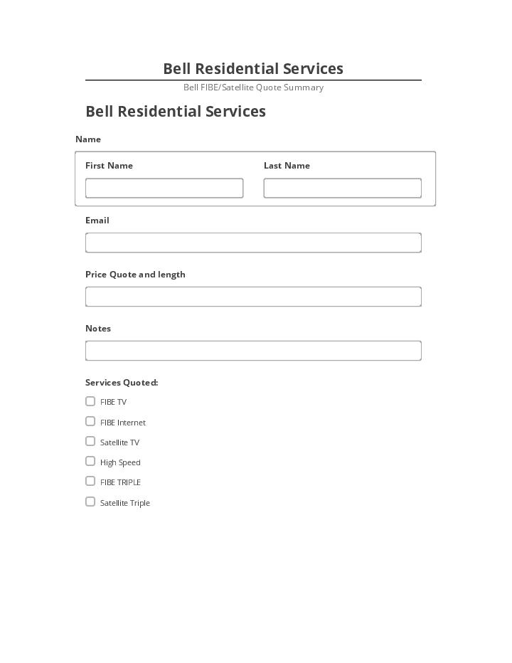 Extract Bell Residential Services from Netsuite