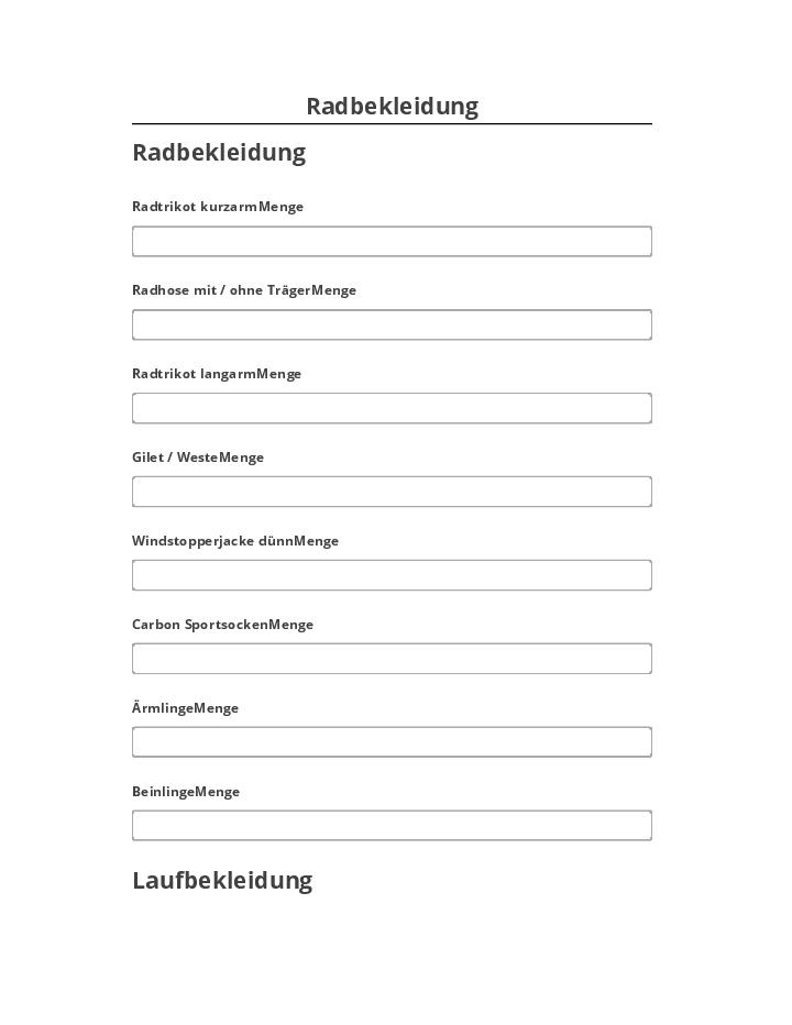 Extract Radbekleidung from Microsoft Dynamics