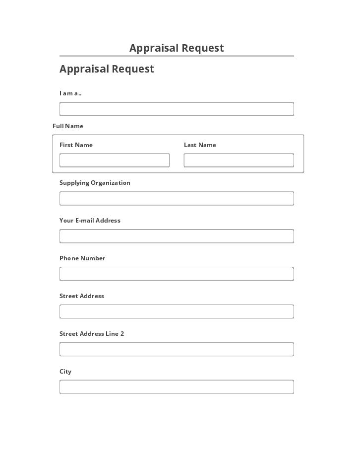 Pre-fill Appraisal Request from Netsuite