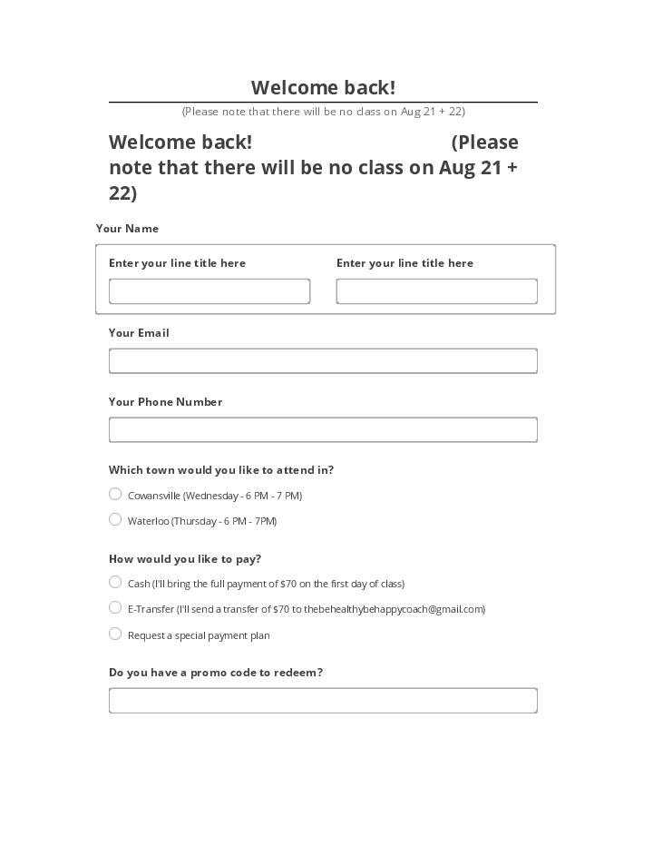 Automate Welcome back! in Salesforce