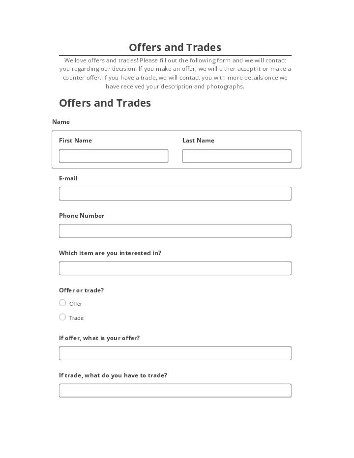 Extract Offers and Trades from Microsoft Dynamics