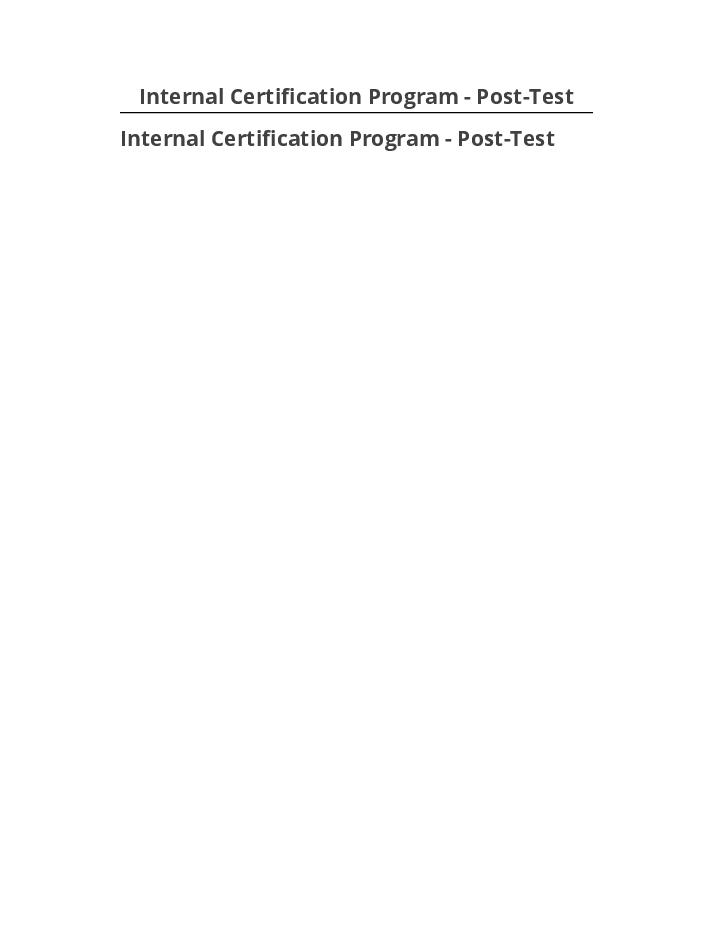 Archive Internal Certification Program - Post-Test