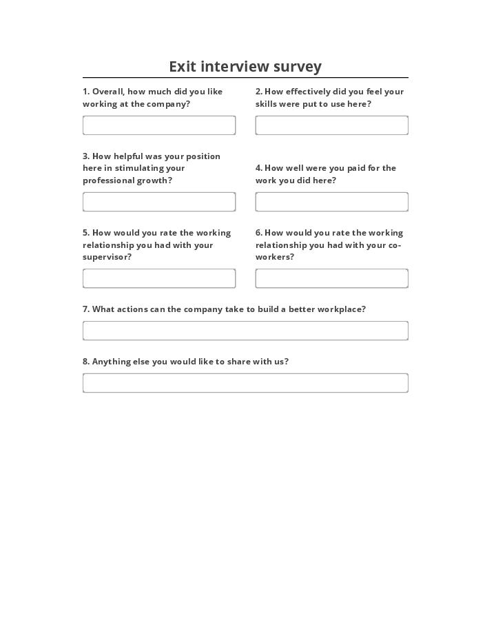 Arrange Exit interview survey in Salesforce