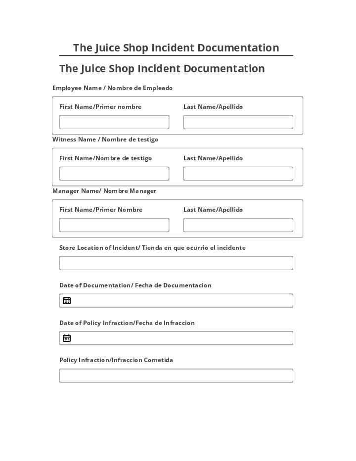 Arrange The Juice Shop Incident Documentation
