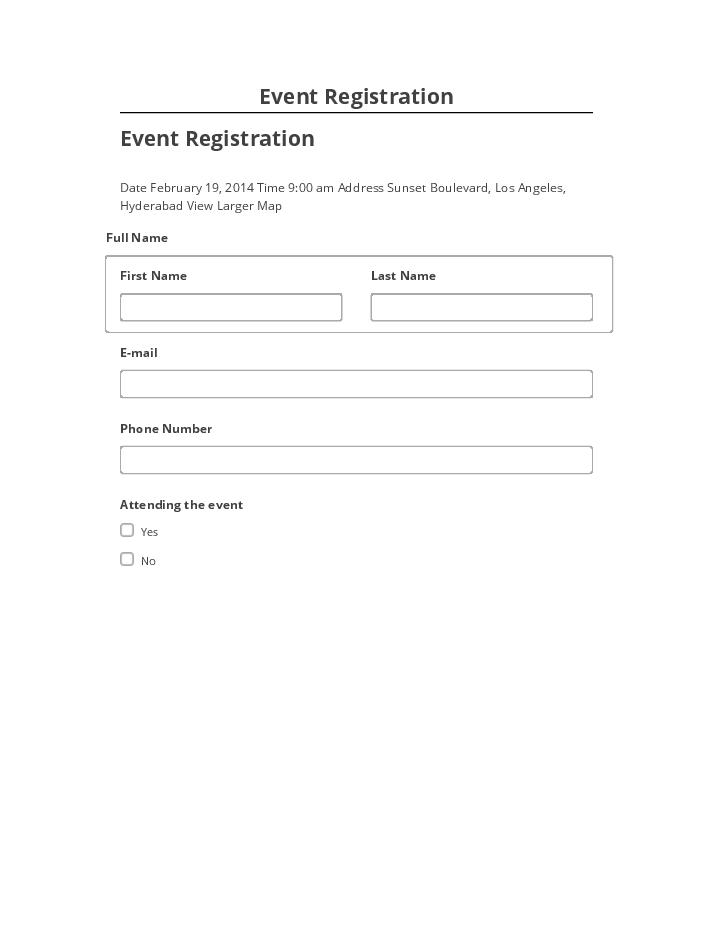Export Event Registration to Netsuite