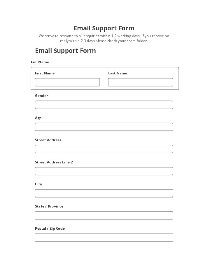 Pre-fill Email Support Form from Microsoft Dynamics
