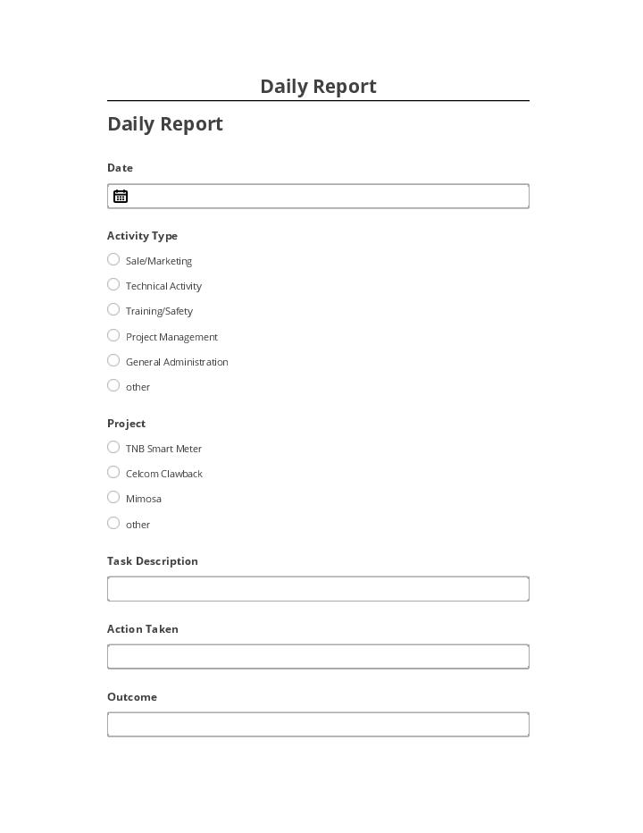 Update Daily Report from Salesforce