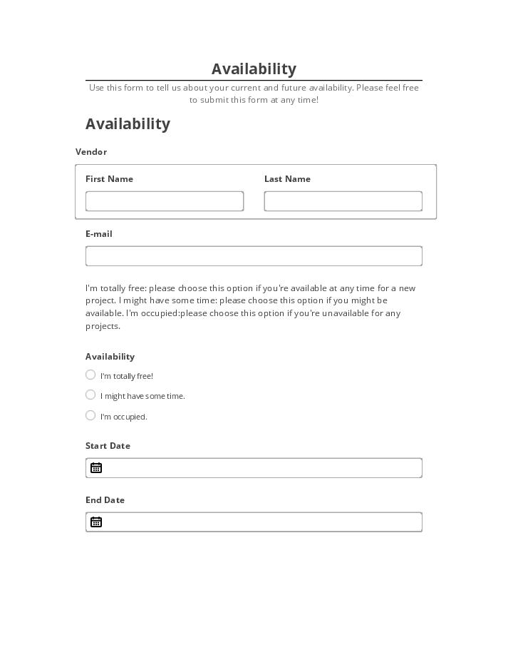 Synchronize Availability with Netsuite