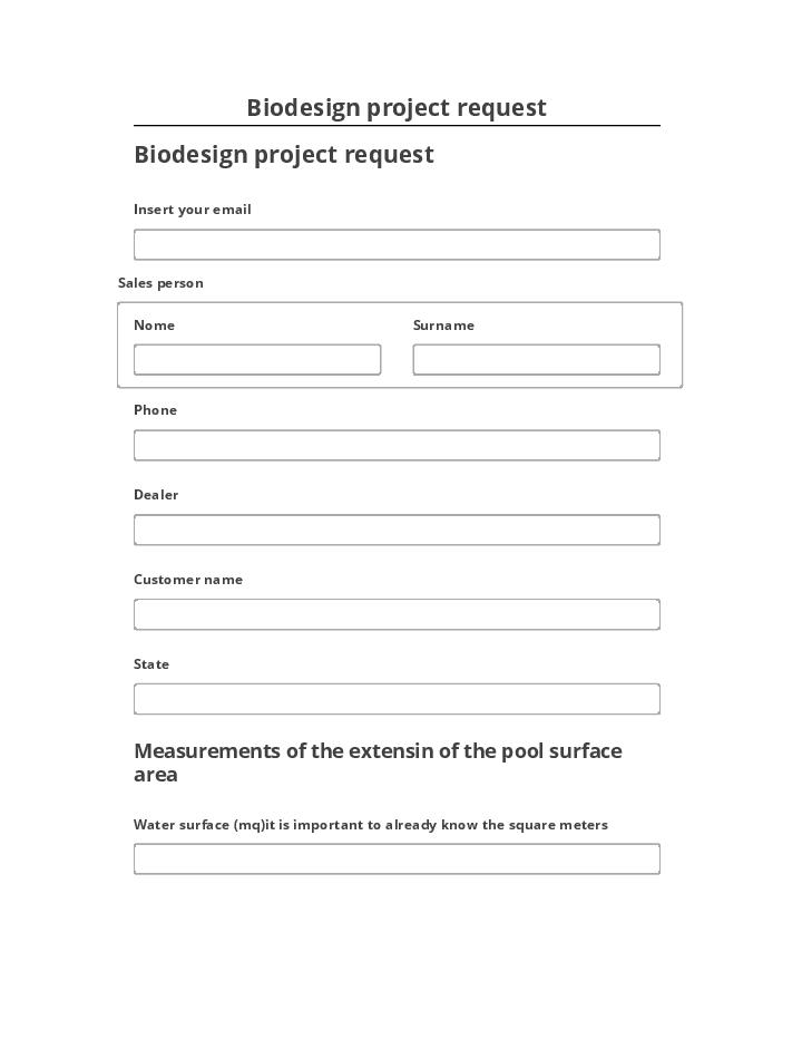 Integrate Biodesign project request with Salesforce