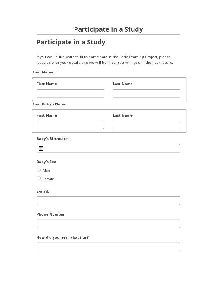 Integrate Participate in a Study with Microsoft Dynamics