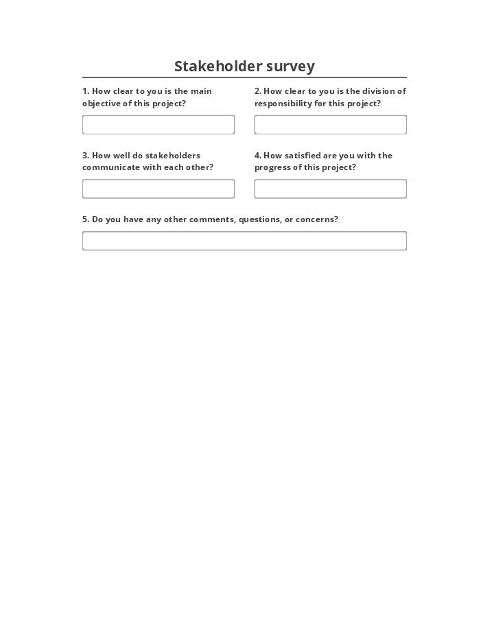 Incorporate Stakeholder survey in Netsuite