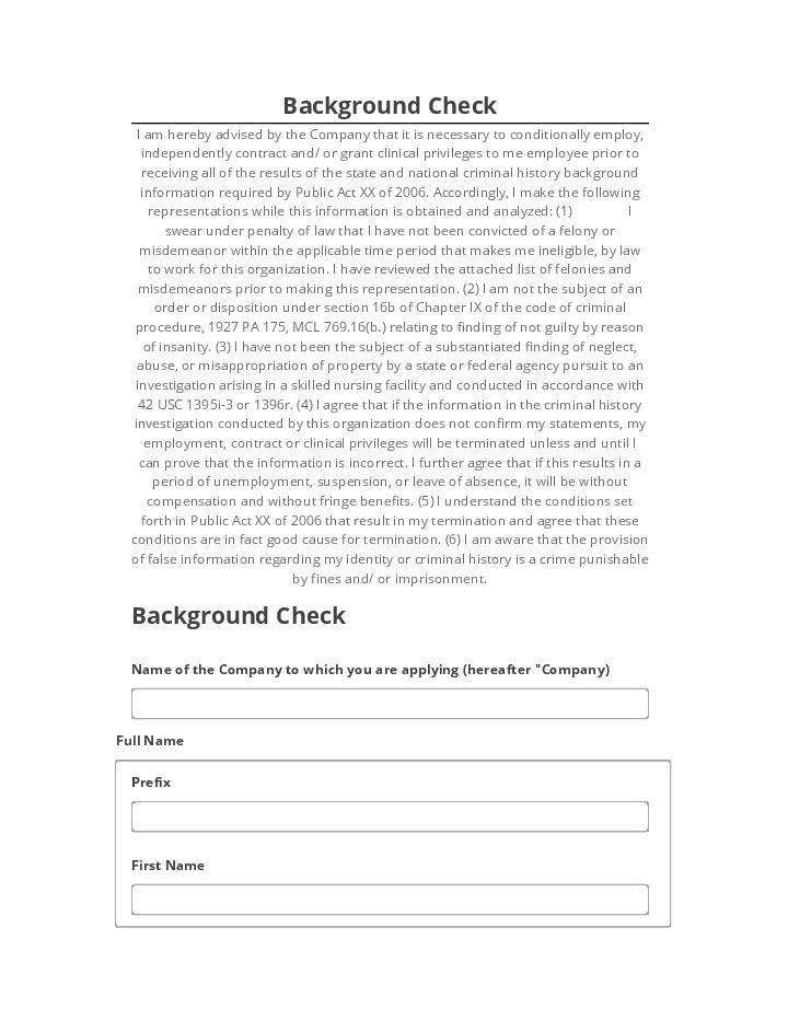 Automate Background Check