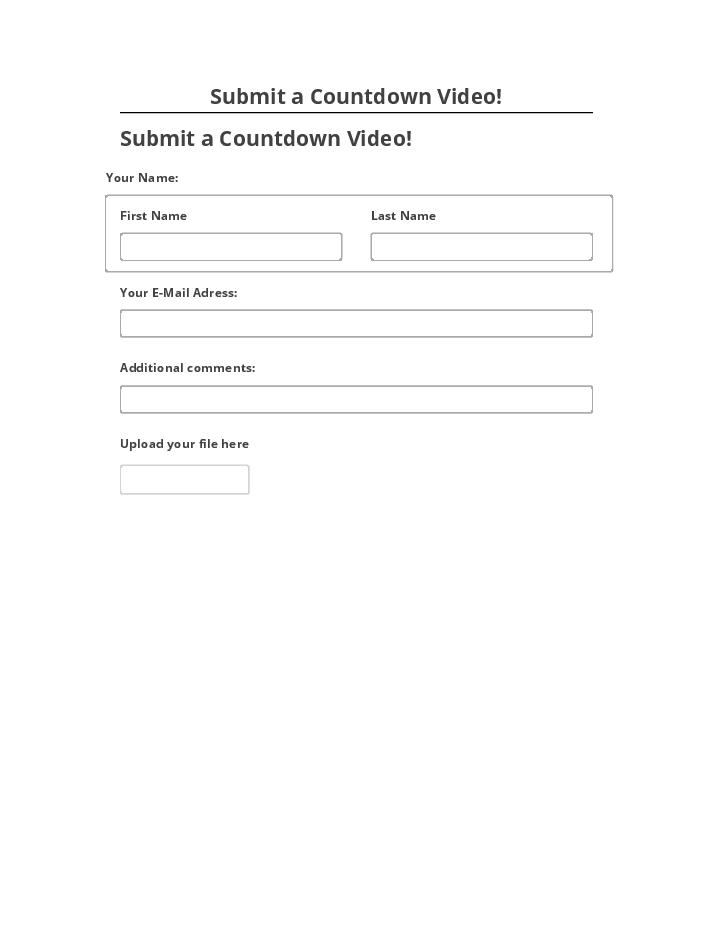 Pre-fill Submit a Countdown Video! from Salesforce