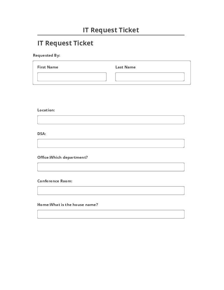 Arrange IT Request Ticket