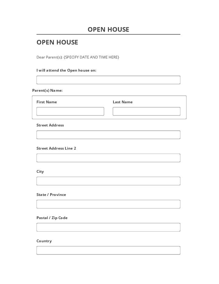 Manage OPEN HOUSE in Netsuite