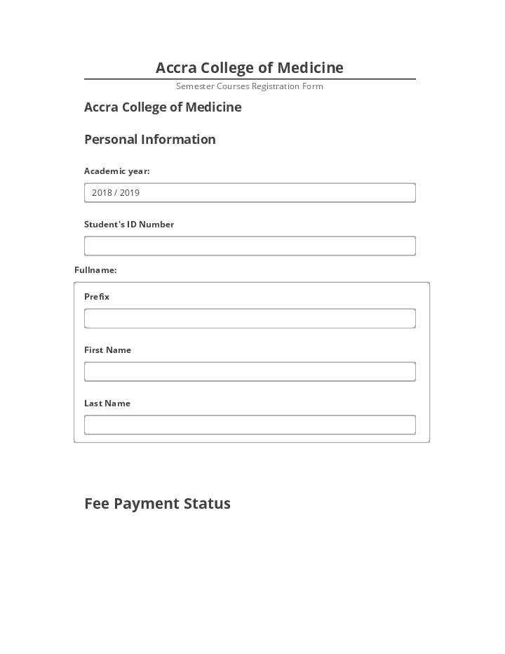 Extract Accra College of Medicine from Netsuite