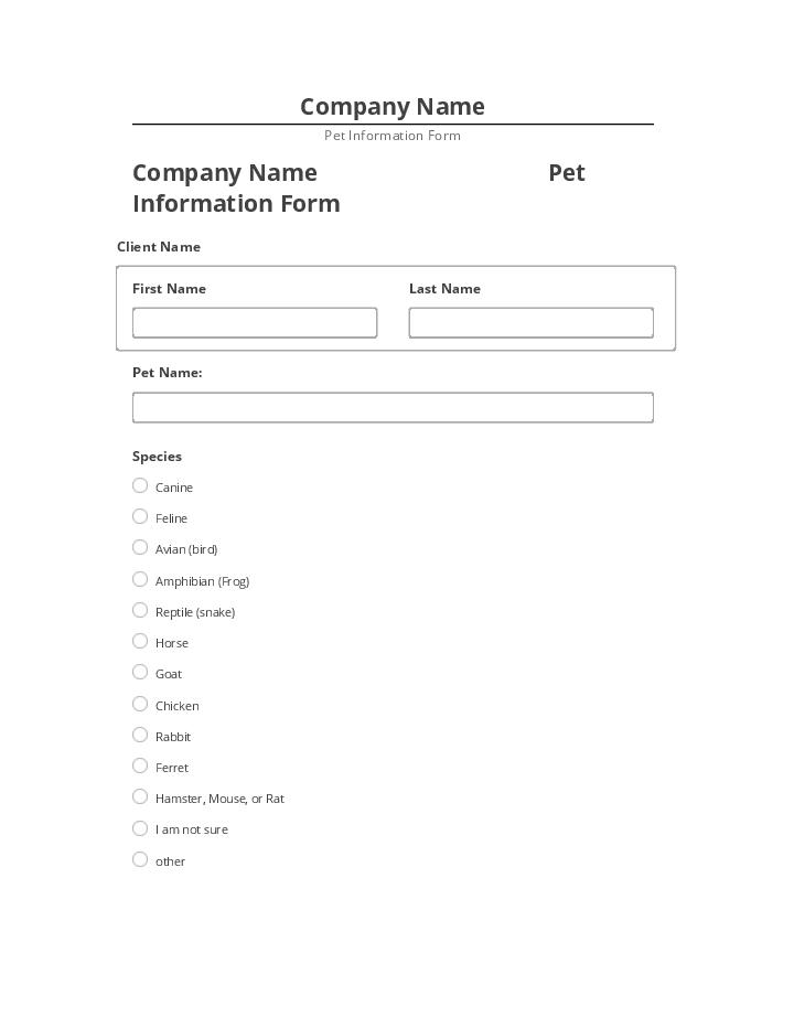 Pre-fill Company Name from Microsoft Dynamics
