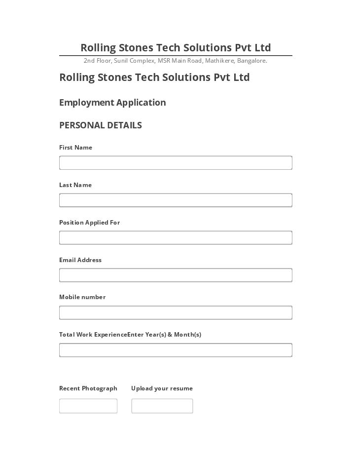 Synchronize Rolling Stones Tech Solutions Pvt Ltd with Salesforce