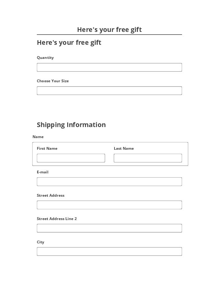 Export Here's your free gift to Salesforce