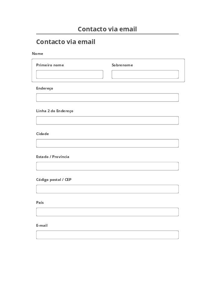 Arrange Contacto via email in Salesforce