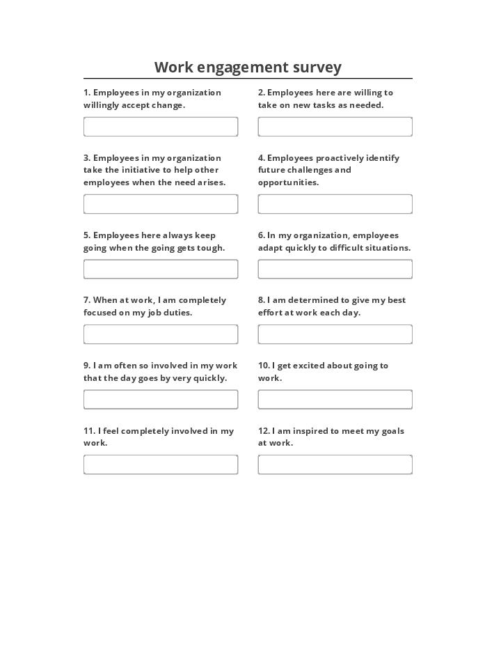 Arrange Work engagement survey in Netsuite