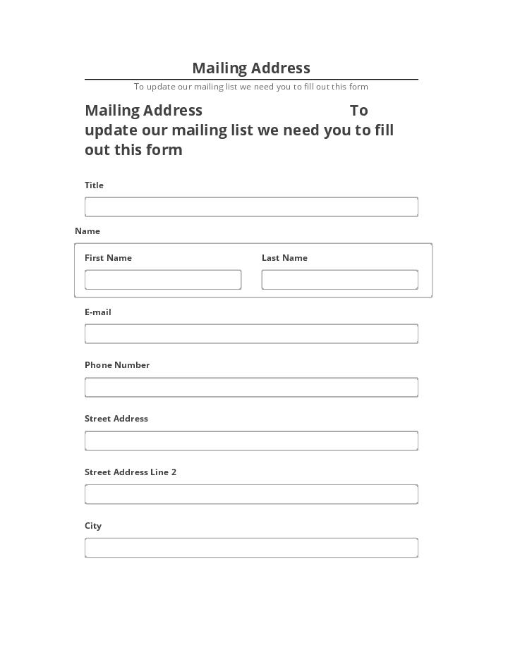 Incorporate Mailing Address
