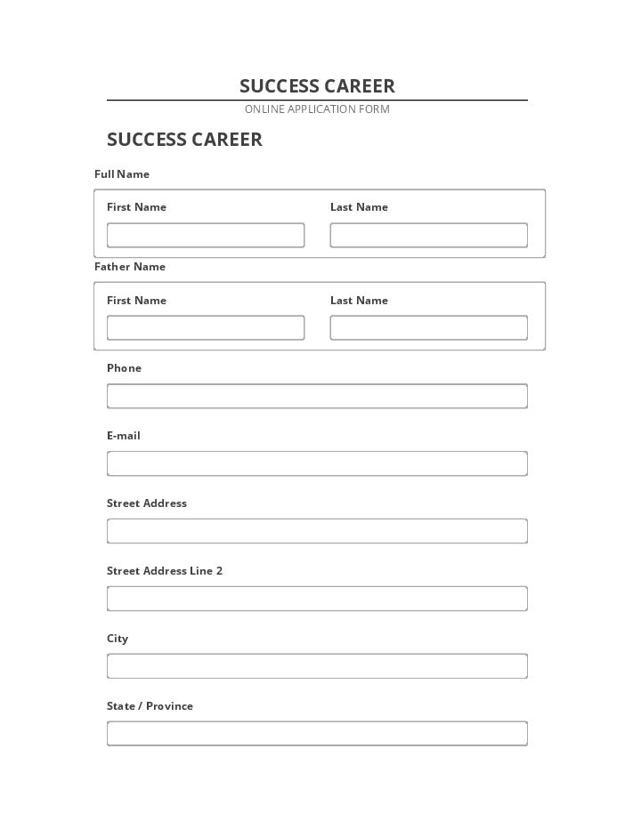Manage SUCCESS CAREER in Salesforce