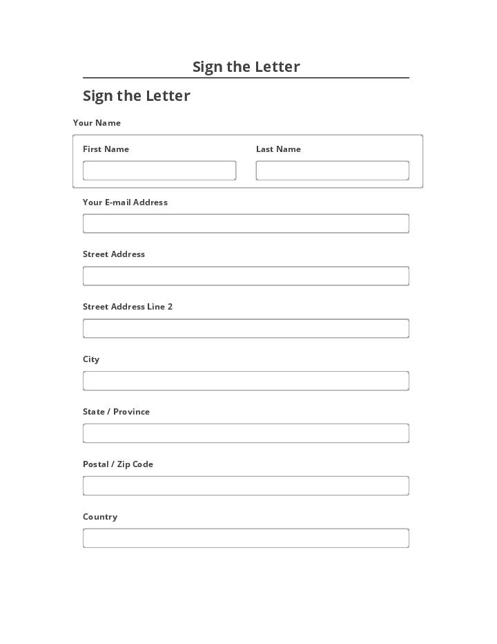 Automate Sign the Letter