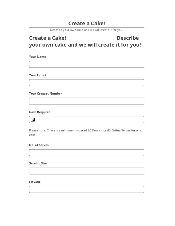 Arrange Create a Cake! in Salesforce
