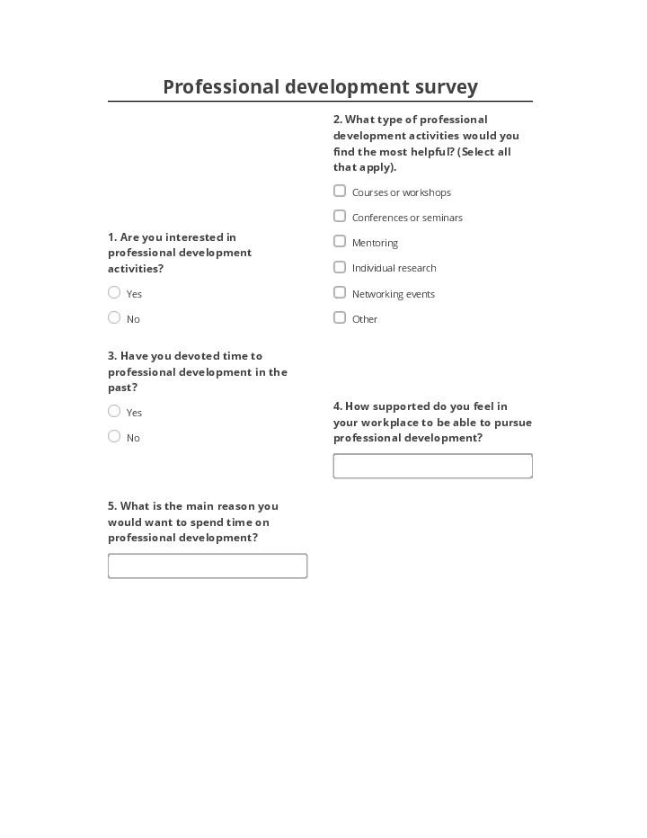 Archive Professional development survey to Netsuite